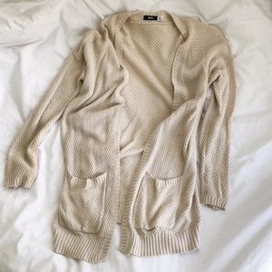 Urban Outfitters cream cable knit cardigan